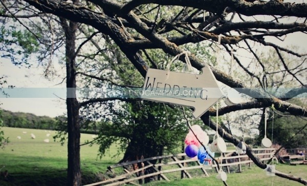 Festival wedding ideas - sign in tree